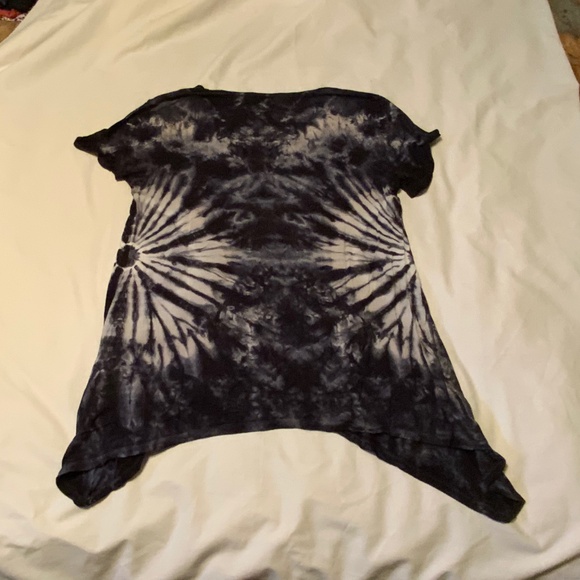 TRYST Tie Dye Loose Fit Lightweight Stretchy Long T-Shirt Short Sleeve Tunic- XL - Picture 4 of 8